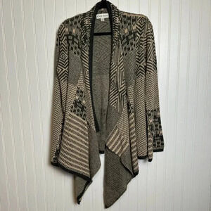 Knox Rose boho long sleeve open front sweater cardigan size medium